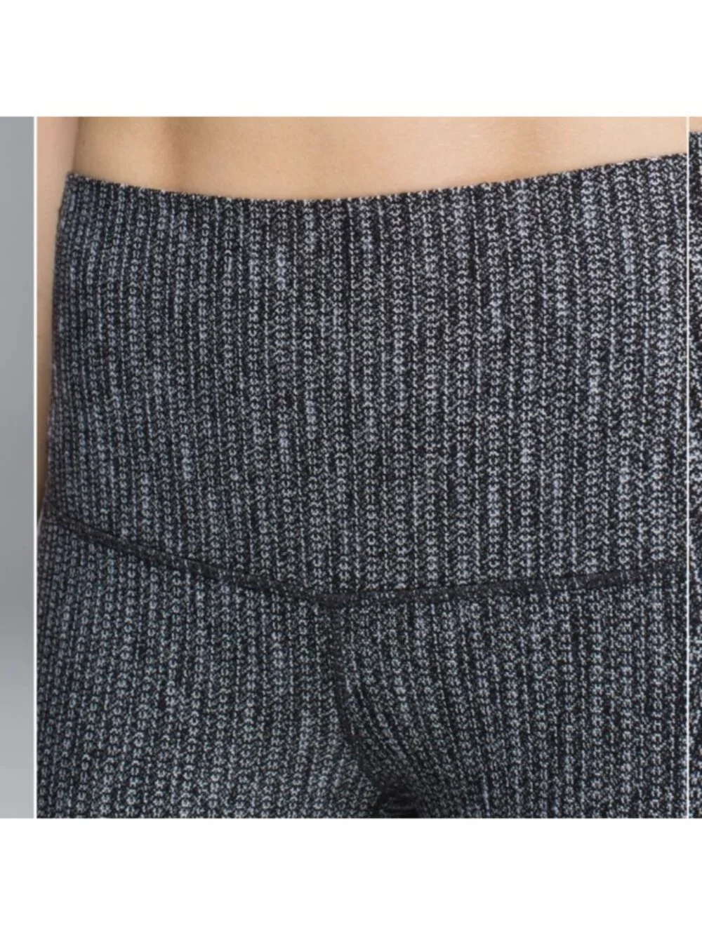 Lululemon Wunder Under Pant (Roll Down) Coco Pique Black